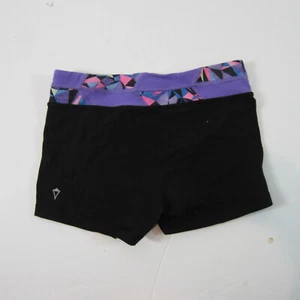 ivivva By Lululemon Girl's shorts Black Compression 14 purple band - Picture 1 of 6