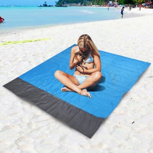 210x200cm Stranddecke Picknickdecke Wasserdicht Strandtuch Strandmatte Outd F0E9 - Bild 1 von 17