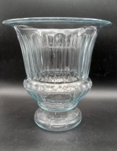 Vintage Large Neoclassical Clear Glass Urn Vase 9.5" tall - Picture 1 of 6