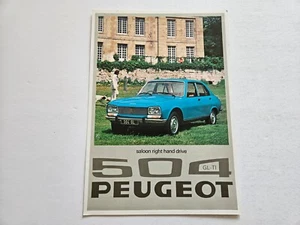 PEUGEOT 504 GL TI SALES BROCHURE 1976 - Picture 1 of 2