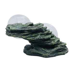 Turtle Basking Platform Tortoise Climbing Ramp Shale Suction Cup Aquarium Decor - Picture 1 of 8