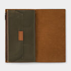 TRAVELER'S Company Notebook Cotton Zipper Case Olive Regular Size revived 2023