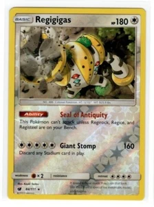 Regigigas 84/111 Sm-Crimson Invasion Reverse Holo Rara - Carta Pokemon - Foto 1 di 2