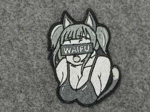 Embroidered lewd waifu cat  girl patch - Picture 1 of 6