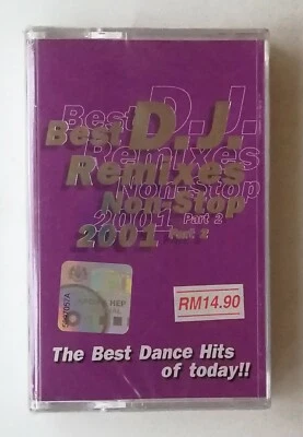 Best D.J. Remixes Non-Stop 2001 Part 2 Rare Malaysia Cassette Tape New Sealed - Image 1 of 3