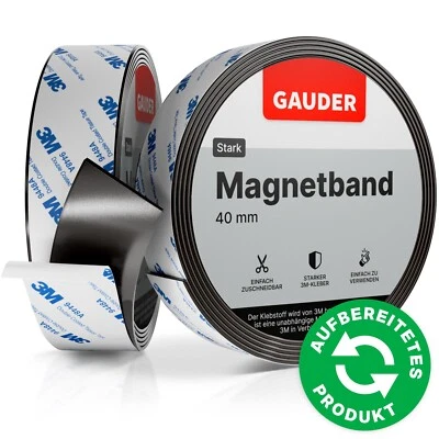 GAUDER Magnetband 3M KLEBER-STARK 4cm x 2mm Folie Magnetstreifen selbstklebend - Bild 1 von 4