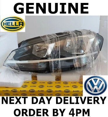 GENUINE OEM Volkswagen VW Golf MK7.5 Halogen Headlight LED DRL Passenger 2017-20 - Image 1 of 3