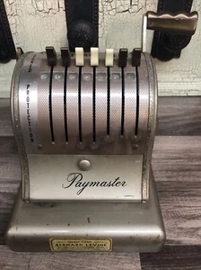 Paymaster Serie S-600 Scrittore Assegni Goffratura Con Chiave Vintage - Foto 1 di 9