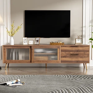 TV Stand Entertainment Center TV Media Console with 2 Drawers for TVs up to 75'' - Picture 1 of 21