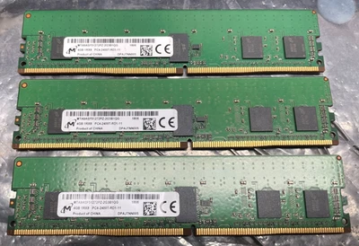 LOTE de 3 micras 4 GB 1RX8 PC4-2400T ECC REG RAM servidor MTA9ASF51272PZ-2G3B1QG Foto 1 de 3