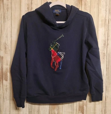 Polo Ralph Lauren The RL Fleece Plaid-Pony Hoodie Size XL Blue - Image 1 of 4