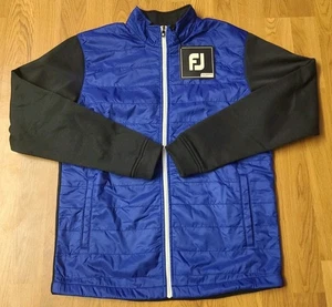 FJ FOOTJOY Full-Zip Light Weight Royal/Black Hybrid Golf Jacket Men's Small NWT - Picture 1 of 2