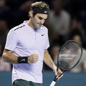 Nike Roger Federer RF 2017 Shanghai Basilea ATP Finals Henley Polo Tenis Camisa M - Imagen 1 de 9