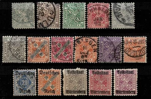 Old Germany / Wurttemberg 1881/1906 ☀ Used lot - Picture 1 of 1