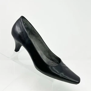 Zapatos de salón Aerosoles Cheerful de cuero negro para mujer talla 9M tacón medio dedos cuadrados - Imagen 1 de 12