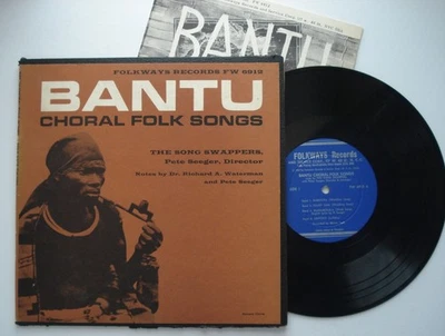 THE SONG SWAPPERS Bantu Choral Folk Songs FOLKWAYS original 10" LP w/booklet - Image 1 of 4