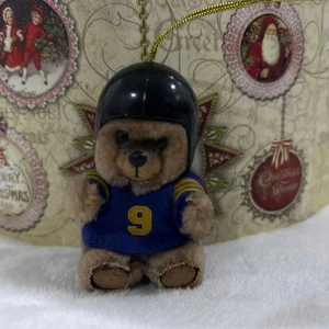 Rare Vintage Minnesota Vikings Tommy Kramer #9 Bear Christmas Ornament - Picture 1 of 5