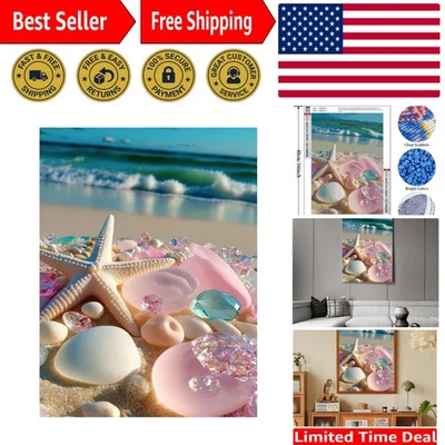 Наборы для рисования пляжными бриллиантами для взрослых морской камень алмаз... - Изображение 1 из 4