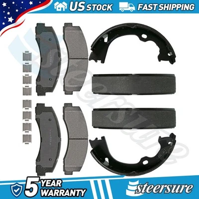 Juego de pastillas de freno de disco delanteras traseras zapatas de freno de estacionamiento para Ford F-150 2018-2018 Foto 1 de 4