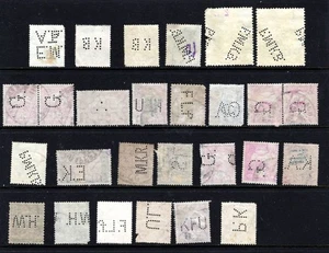 Hungary ~ 27 Perfins ~ Used - Picture 1 of 2