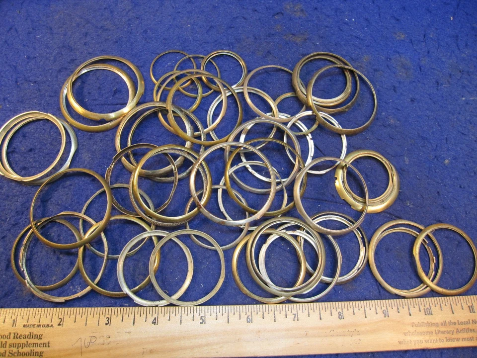 лот из 50 0s-18s серебро и основание металла антикварные карманные часы ободки - Изображение 1 из 1