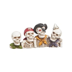 Vier Skelett Piraten in einer Reihe Figur 6,7 cm lang Neu - Bild 1 von 1