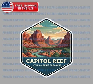 Calcomanía de recuerdo del Parque Nacional Capitol Reef vinilo pegatina de equipaje B - Imagen 1 de 2