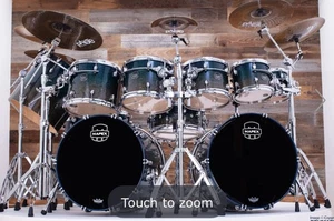 MAPEX SATURN EVOLUTION MAPLE / WALNUT 12 PIECE DRUM KIT, EXOTIC AEGEAN FADE - Picture 1 of 5