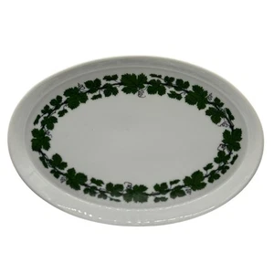 Plato para servir pequeño ovalado Meissen espadas Weinlaub hoja de vid Alemania - Imagen 1 de 8