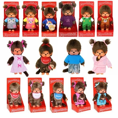 Monchichi Monchhichi Bebichhichi Sekiguchi Junge Mädchen Plüschfigur Plüschtier - Bild 1 von 1