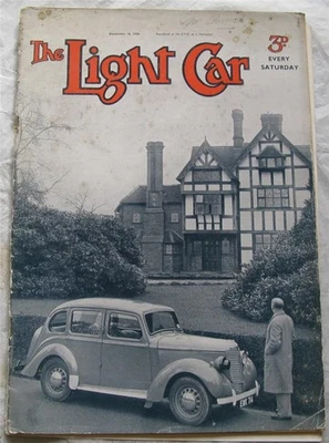 The Light Car Magazine 16 Dec 1939 Hillman Minx test Fog Driving Jet Calibration - Image 1 of 4