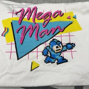 Mega Man Shirt Video Game Short Sleeve Size 2XL Cotton Capcom Brisco Brands NWOT - Picture 1 of 11