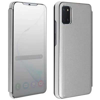 Custodia per Galaxy Note 10 Lite Sportellino Specchio Supporto Argento - Immagine 1 di 4