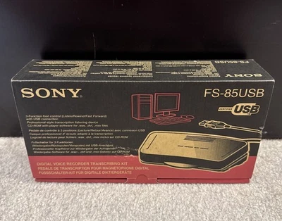 Sony FS-85USB Digital Voice Editor Recorder Transcribing Kit Foot Pedal Control  - Image 1 of 4