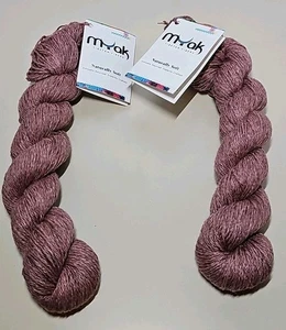 New Lot of 2 - MYak Tibetan Yarns Baby Yak/ Silk Color Ananda Same Dye - Picture 1 of 5