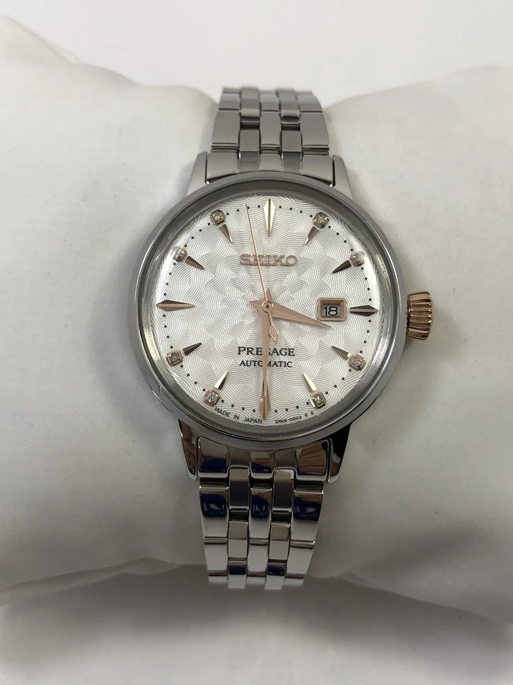 Reloj Seiko Presage Cocktail Time Diamante Automático Acero Damas SRE009 G2U Foto 1 de 4