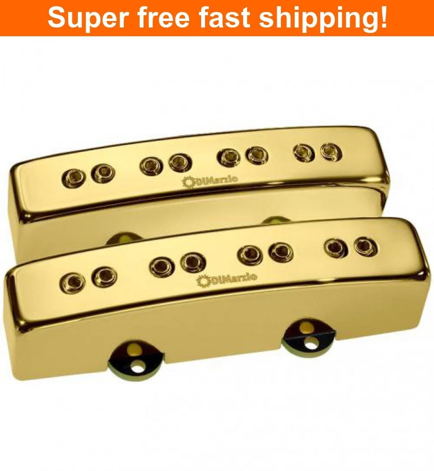 Par de bajos DiMarzio DP302 IMPLACABLE JTM, cubierta dorada - Nuevo Foto 1 de 4