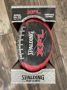 XFL Spalding Fútbol 2000 Oficial Todo Cuero Juego Emitido Balón Tamaño Completo Nuevo - Imagen 1 de 5