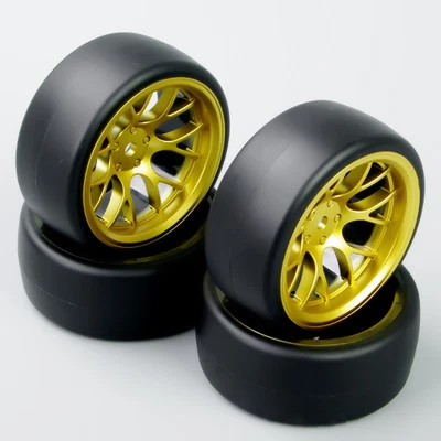 4 STÜCKE 0 Grad Drift Reifen & Felgen 12mm Hex Für HPI HSP RC 1/10 On-Road Auto - Bild 1 von 4