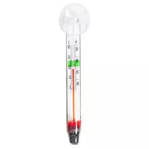 Fish Tank Tropical Aquarium Thermometer Floating Tempered Glass Sucker Easy Read - Picture 1 of 4