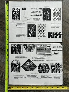 KISS Concert Backstage Sign Pass Samples Reunion Tour Albany NY Set Vintage Kiss - Picture 1 of 4