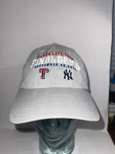 Globe Life Park Final Season Cap Texas Rangers&YANKEES Game 2019 Hat Adjustable - Picture 1 of 7