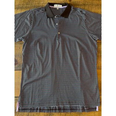 Polo de golf para hombre Fairway and Greene de algodón mercerizado marrón a rayas talla XL Foto 1 de 4