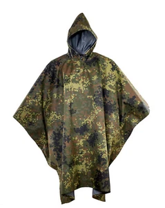 BW Bundeswehr Poncho Flecktarn Oliv M05 Snow Regenponcho Regenumhang Tarp IRR - Picture 1 of 5