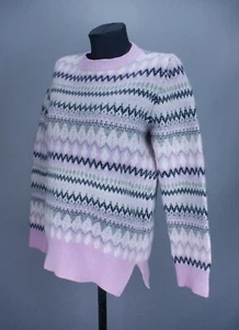 Barbour Womens Knit Fair Isle Sweater Multicolor Crew Neck Size UK 10 EU 36 - Picture 1 of 12