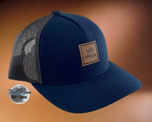 New RVCA All The Way Curved Navy Mens Snapback Trucker Hat Cap - Picture 1 of 4