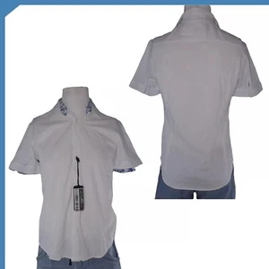 Paul King Polo Camicia Shirt Uomo Bianco Cotone Piquet Manica Corta Xxl - Picture 1 of 11
