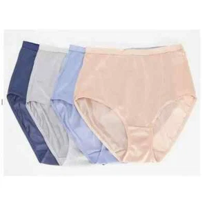 Breezies Juego de 4 Bragas Breves Completas 100% Nylon-Azul-Mediano-NUEVO-A351085 - Imagen 1 de 3