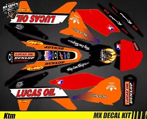 Kit Déco Moto pour / Mx Decal Kit for Ktm SX / SX-F - Lucas Oil Black - Bild 1 von 1