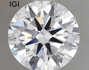 1.10 CARAT ROUND Cut IGI Certificate CVD Lab Grown Diamond E Color VS1 Clarity - Picture 1 of 10